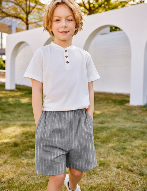 【5-12Y】Arshiner Boys Sets Short Sleeve Tee and Shorts