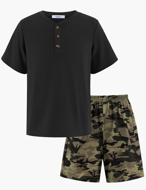 【5-12Y】Arshiner Boys Sets Short Sleeve Tee and Shorts
