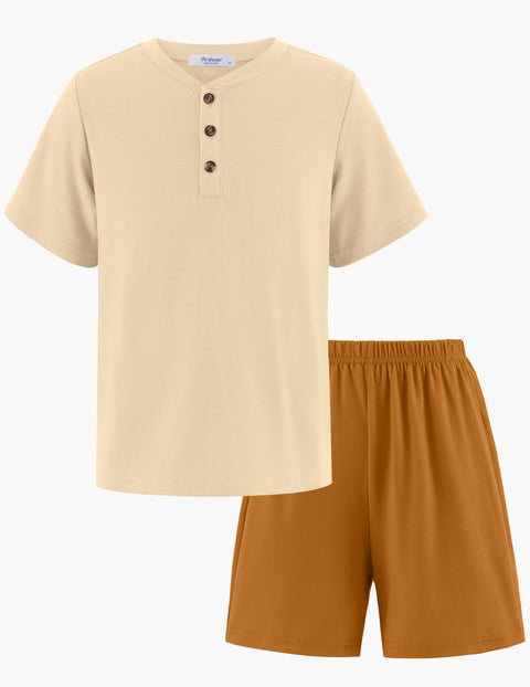 【5-12Y】Arshiner Boys Sets Short Sleeve Tee and Shorts