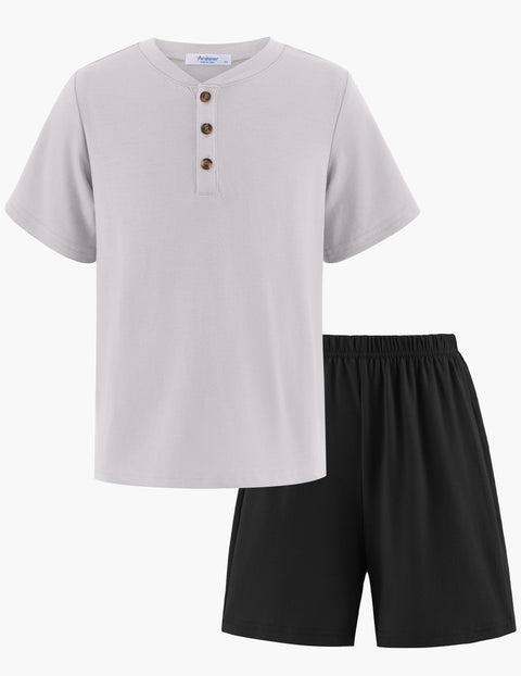 【5-12Y】Arshiner Boys Sets Short Sleeve Tee and Shorts