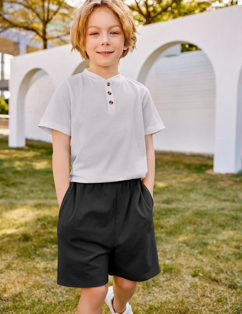 【5-12Y】Arshiner Boys Sets Short Sleeve Tee and Shorts