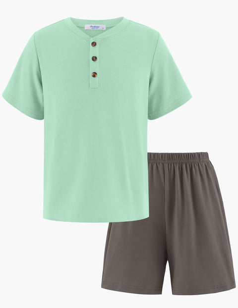 【5-12Y】Arshiner Boys Sets Short Sleeve Tee and Shorts