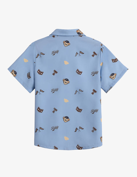 Arshiner Boys Short Sleeve Dress Shirts Solid Button Down Shirts