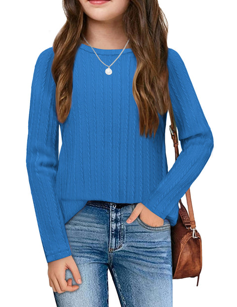 Arshiner Girls Raglan Long Sleeves Shirts Knit Tops