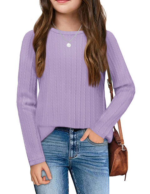 Arshiner Girls Raglan Long Sleeves Shirts Knit Tops