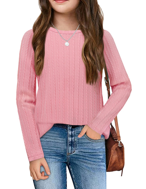 Arshiner Girls Raglan Long Sleeves Shirts Knit Tops