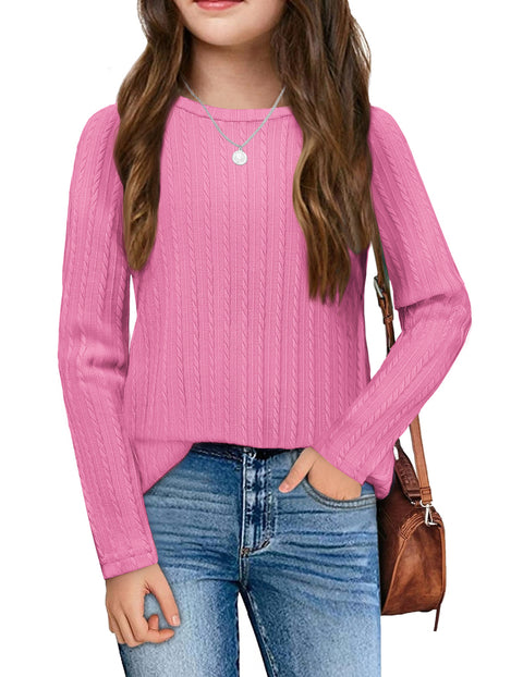 Arshiner Girls Raglan Long Sleeves Shirts Knit Tops