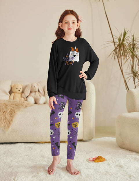 Arshiner Girls 2 Piece Outfits Raglan Top and Pants Set