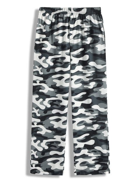 Boys Plaid Pajama Pants Drawstring Waist with Pockets
