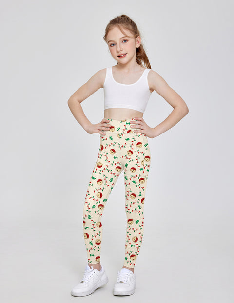 Girls Athletic Leggings with Pockets Crossover Waist Dance Yoga Pants - Teddy&friends
