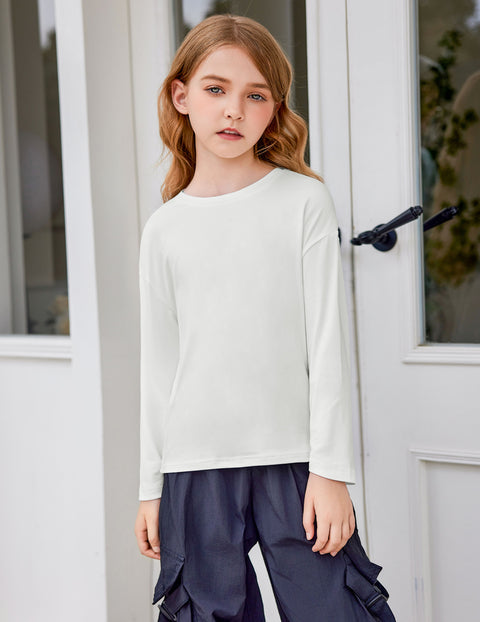 Arshiner Girls Long Sleeve Shirts Casual Tops