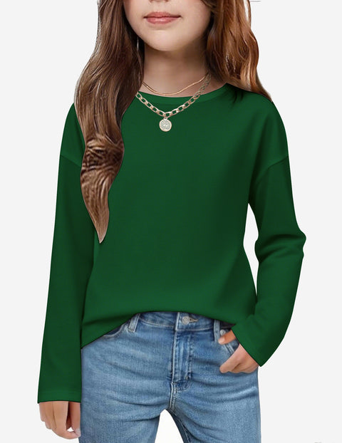 Arshiner Girls Long Sleeve Shirts Casual Tops