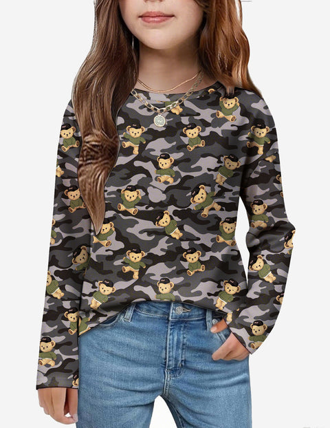 Arshiner Girls Long Sleeve Shirts Casual Tops