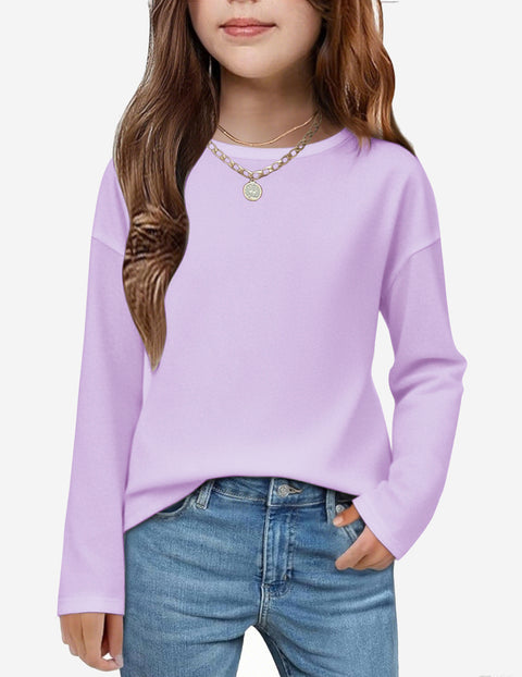 Arshiner Girls Long Sleeve Shirts Casual Tops