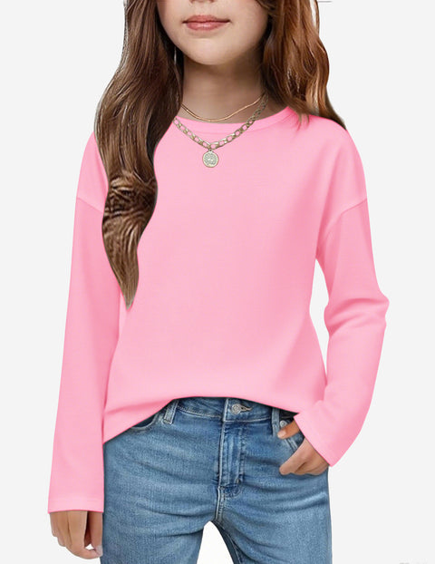 Arshiner Girls Long Sleeve Shirts Casual Tops