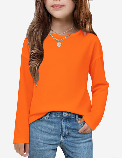 Arshiner Girls Long Sleeve Shirts Casual Tops