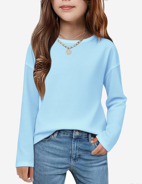 Arshiner Girls Long Sleeve Shirts Casual Tops