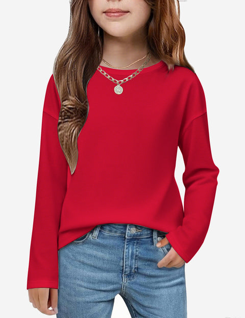 Arshiner Girls Long Sleeve Shirts Casual Tops
