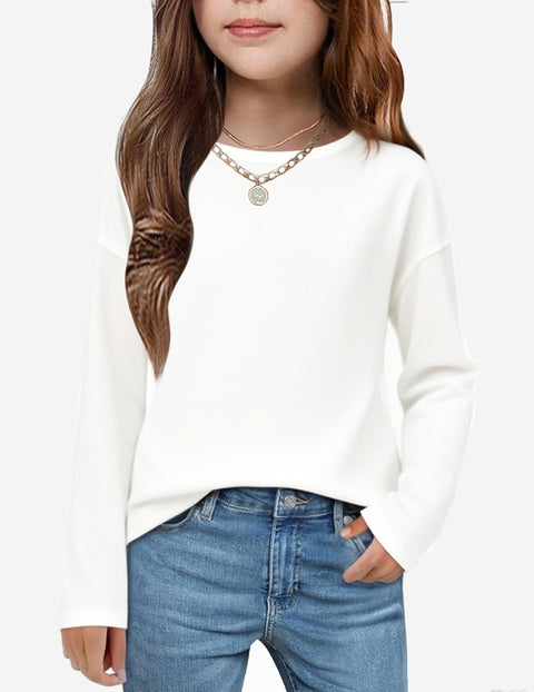 Arshiner Girls Long Sleeve Shirts Casual Tops