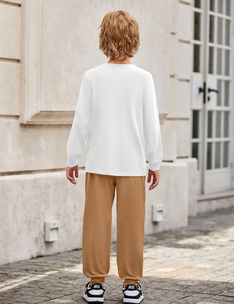 Arshiner Boys Set Colorblock Long Sleeve Tops + Jogger Pants