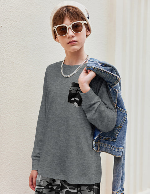 Arshiner Boys Set Colorblock Long Sleeve Tops + Jogger Pants