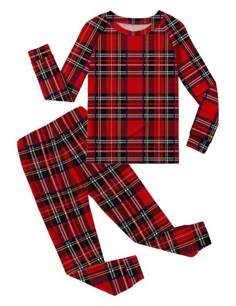 Girls Long Sleeve Pajama Set Brushed Snug Fit Tagless 2-Piece Sleepwear
