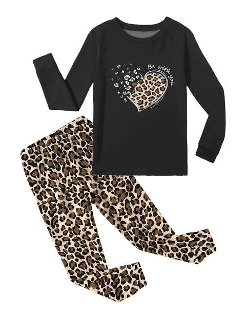 Girls Long Sleeve Pajama Set Brushed Snug Fit Tagless 2-Piece Sleepwear