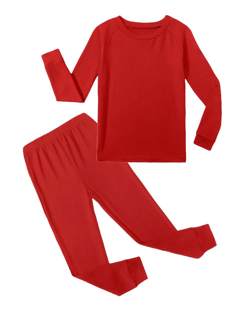 Girls Long Sleeve Pajama Set Brushed Snug Fit Tagless 2-Piece Sleepwear