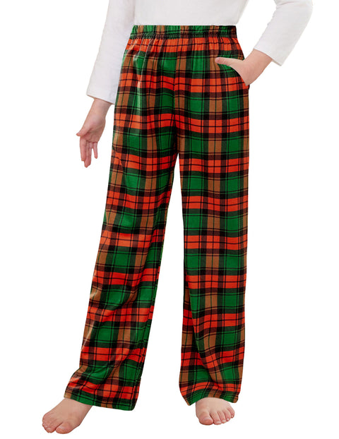 Arshiner Pajama Pants for Girls Long Sleep Plaid Pants