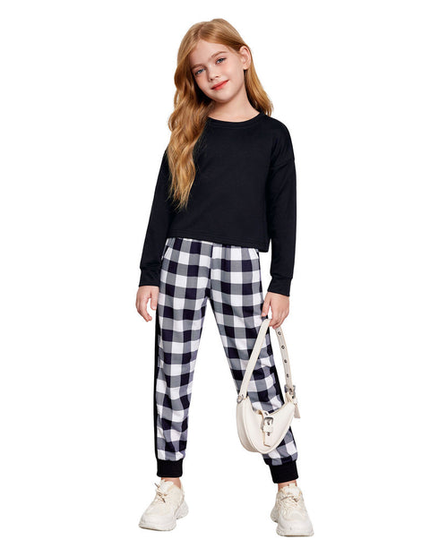 Arshiner Girls 2 Piece Outfits Tie Dye Crop Tops Pant Sets