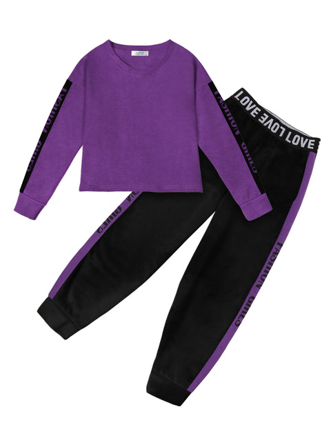 Arshiner Girls 2 Piece Outfits Tie Dye Crop Tops Pant Sets
