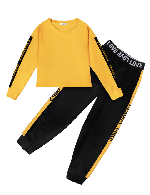 Arshiner Girls 2 Piece Outfits Tie Dye Crop Tops Pant Sets