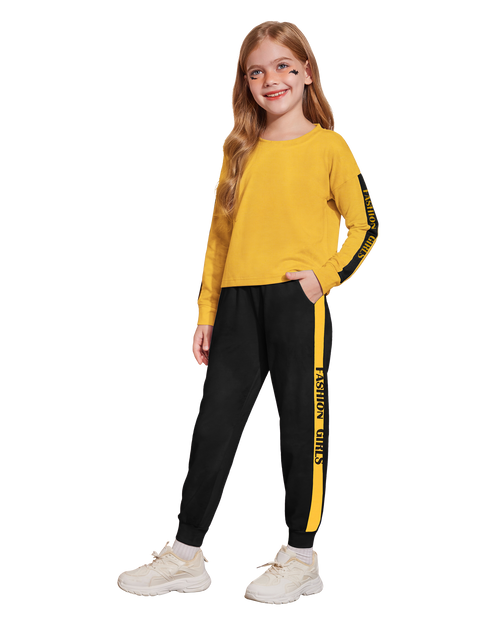 Arshiner Girls 2 Piece Outfits Tie Dye Crop Tops Pant Sets