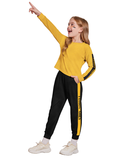 Arshiner Girls 2 Piece Outfits Tie Dye Crop Tops Pant Sets