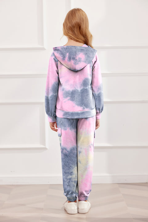 Arshiner 2 Pieces Girls Outfits Tie Dye Sweatsuits Pant Set