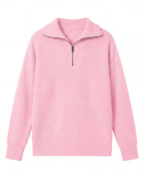 Arshiner Girls Drop Shoulder Zipper Sweatshirt