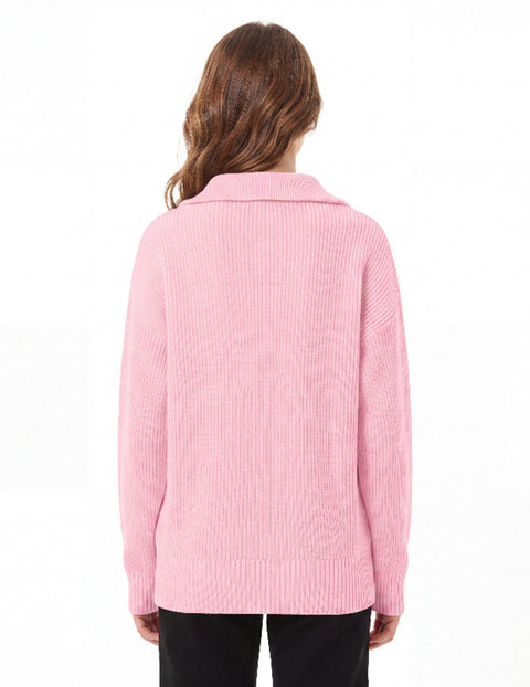 Arshiner Girls Drop Shoulder Zipper Sweatshirt