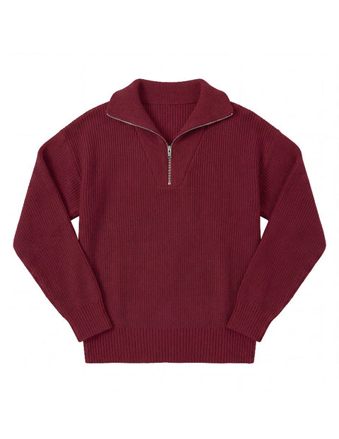 Arshiner Girls Drop Shoulder Zipper Sweatshirt