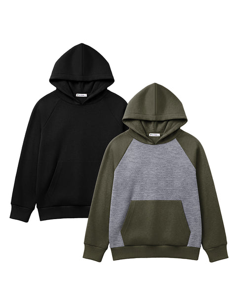 Black, Olive Green & Grey Colorblock