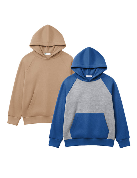 Khaki, Navy Blue & Grey Colorblock