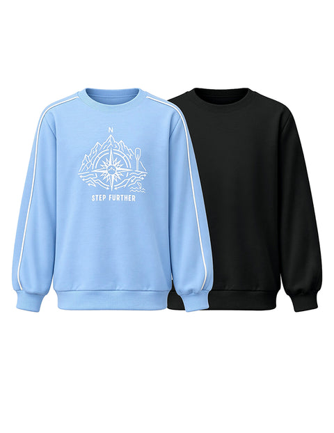 Light Blue Print, Black