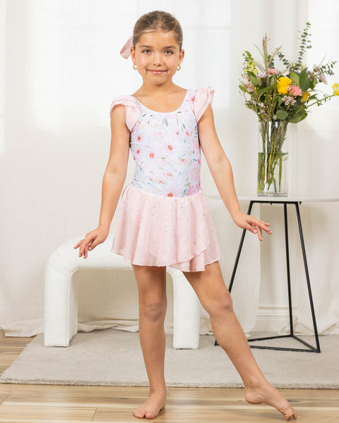Arshiner Girls Ruffle Sleeve Ballet Dance Dress Tutu Skirted Leotard
