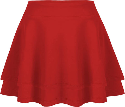 Arshiner Girl's Sport Skirts with Shorts Athletic Performance Pleated Skort with Pockets for Golf, Tennis, Running, 4T-13