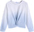 Arshiner Girls Casual Twist Front Lightweight Sweatshirt Tie Dye Printed Long Sleeve Crop Tops Pullover