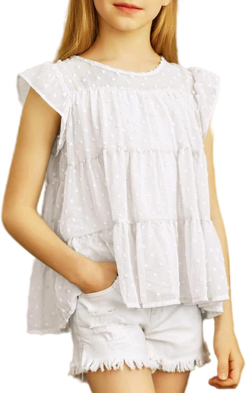 Arshiner Girls' Tunic Tops Summer Casual Blouses