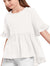 Arshiner Girls Cotton Linen Short Sleeve Blouses Ruffles Tunic Tops Summer Beach Tee Shirt