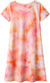 Arshiner Girls Summer Dress Kids Short Sleeve Cotton Sequins Printed T-Shirt Dresses