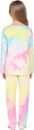Arshiner Girls Pajamas Tie dye 2 Piece Soft Comfy Pajama Set Cute PJs Long Sleeve Sleepwear with Pockets for Kids