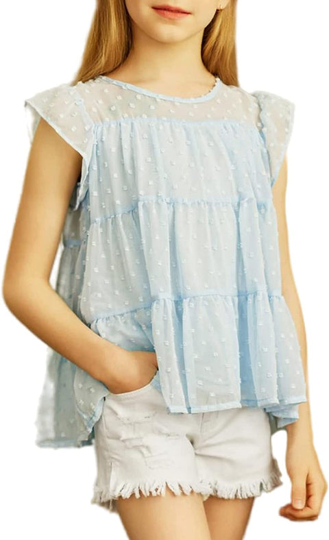 Arshiner Girls' Tunic Tops Summer Casual Blouses
