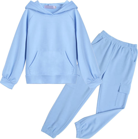 Arshiner 2 Pieces Girls Outfits Tie Dye Sweatsuits Pant Set Long Sleeve Athletic Sweatshirts and Sweatpants with Pockets